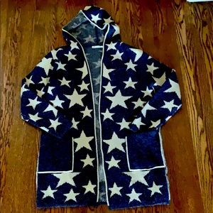 Griffin Paris Blue Star Cardigan w Hood